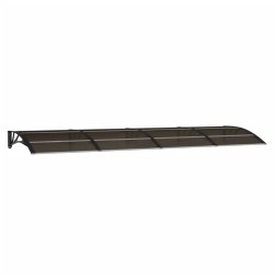 vidaXL Marquesina de puerta policarbonato negro 350x100 cm