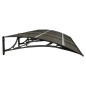 vidaXL Marquesina de puerta policarbonato negro 350x100 cm