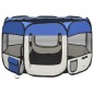 vidaXL Parque de perros plegable y bolsa transporte azul 110x110x58cm