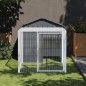 vidaXL Jaula gallinas con corral acero galvanizado gris 117x201x123 cm vidaXL Jaula gallinas con corral acero galvanizado gris 117x201x123 cm