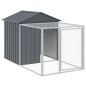 vidaXL Jaula gallinas con corral acero galvanizado gris 117x201x123 cm vidaXL Jaula gallinas con corral acero galvanizado gris 117x201x123 cm