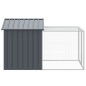 vidaXL Jaula gallinas con corral acero galvanizado gris 117x201x123 cm vidaXL Jaula gallinas con corral acero galvanizado gris 117x201x123 cm