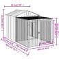 vidaXL Jaula gallinas con corral acero galvanizado gris 117x201x123 cm vidaXL Jaula gallinas con corral acero galvanizado gris 117x201x123 cm