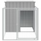 vidaXL Caseta peroos corral acero galvanizado gris claro 110x201x110cm vidaXL Caseta peroos corral acero galvanizado gris claro 110x201x110cm