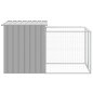 vidaXL Caseta peroos corral acero galvanizado gris claro 110x201x110cm vidaXL Caseta peroos corral acero galvanizado gris claro 110x201x110cm