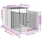 vidaXL Caseta peroos corral acero galvanizado gris claro 110x201x110cm vidaXL Caseta peroos corral acero galvanizado gris claro 110x201x110cm
