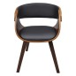 vidaXL Silla de comedor de madera curvada y cuero sintético vidaXL Silla de comedor de madera curvada y cuero sintético