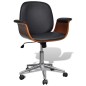 vidaXL Sillón giratorio de madera curvada y cuero sintético vidaXL Sillón giratorio de madera curvada y cuero sintético
