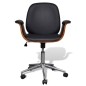 vidaXL Sillón giratorio de madera curvada y cuero sintético vidaXL Sillón giratorio de madera curvada y cuero sintético
