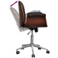 vidaXL Sillón giratorio de madera curvada y cuero sintético vidaXL Sillón giratorio de madera curvada y cuero sintético