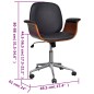 vidaXL Sillón giratorio de madera curvada y cuero sintético vidaXL Sillón giratorio de madera curvada y cuero sintético