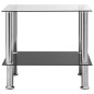 vidaXL Mesa auxiliar de vidrio templado transparente 45x50x45 cm vidaXL Mesa auxiliar de vidrio templado transparente 45x50x45 cm