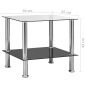 vidaXL Mesa auxiliar de vidrio templado transparente 45x50x45 cm vidaXL Mesa auxiliar de vidrio templado transparente 45x50x45 cm