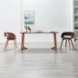 vidaXL Silla de comedor de madera curvada y tela gris vidaXL Silla de comedor de madera curvada y tela gris