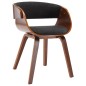 vidaXL Silla de comedor de madera curvada y tela gris vidaXL Silla de comedor de madera curvada y tela gris