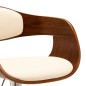 vidaXL Taburete de cocina de madera curvada y cuero sintético crema vidaXL Taburete de cocina de madera curvada y cuero sintético crema