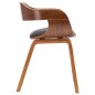vidaXL Silla de comedor tela y madera curvada gris oscuro vidaXL Silla de comedor tela y madera curvada gris oscuro