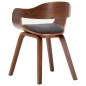 vidaXL Silla de comedor tela y madera curvada gris oscuro vidaXL Silla de comedor tela y madera curvada gris oscuro