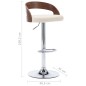 vidaXL Taburetes de cocina 2 uds cuero sintético madera curvada crema vidaXL Taburetes de cocina 2 uds cuero sintético madera curvada crema