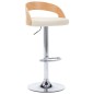 vidaXL Taburetes de cocina 2 uds cuero sintético madera curvada crema vidaXL Taburetes de cocina 2 uds cuero sintético madera curvada crema