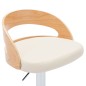 vidaXL Taburetes de cocina 2 uds cuero sintético madera curvada crema vidaXL Taburetes de cocina 2 uds cuero sintético madera curvada crema