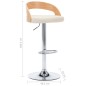 vidaXL Taburetes de cocina 2 uds cuero sintético madera curvada crema vidaXL Taburetes de cocina 2 uds cuero sintético madera curvada crema