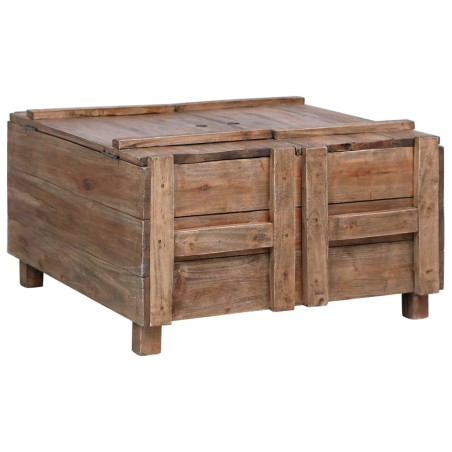 vidaXL Mesa de centro de madera maciza reciclada 65x65x38 cm 