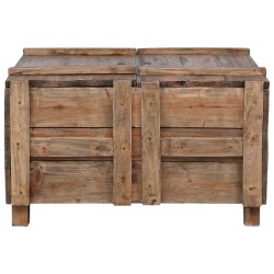 vidaXL Mesa de centro de madera maciza reciclada 65x65x38 cm 