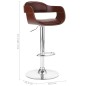 vidaXL Taburete de cocina cuero sintético marrón vidaXL Taburete de cocina cuero sintético marrón