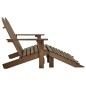vidaXL Otomana Adirondack de jardín 2 plazas madera de abeto marrón