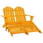 vidaXL Otomana Adirondack de jardín 2 plazas madera de abeto naranja vidaXL Otomana Adirondack de jardín 2 plazas madera de abeto naranja