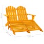 vidaXL Otomana Adirondack de jardín 2 plazas madera de abeto naranja vidaXL Otomana Adirondack de jardín 2 plazas madera de abeto naranja