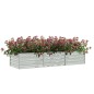 vidaXL Arriate de acero galvanizado plateado 240x80x45 cm vidaXL Arriate de acero galvanizado plateado 240x80x45 cm