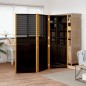 vidaXL Biombo divisor de 3 paneles negro 210x180 cm vidaXL Biombo divisor de 3 paneles negro 210x180 cm