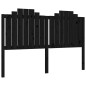 vidaXL Estructura cama de matrimonio con cabecero madera maciza negro vidaXL Estructura cama de matrimonio con cabecero madera maciza negro