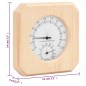 vidaXL Higrotermógrafo y reloj de arena para sauna 2 en 1 madera pino vidaXL Higrotermógrafo y reloj de arena para sauna 2 en 1 madera pino