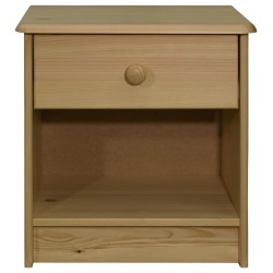 vidaXL Mesita de noche de madera maciza de pino 41x30x42 cm