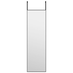 VidaXL Espejo de puerta cristal y aluminio negro 30x100 cm 