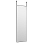 VidaXL Espejo de puerta cristal y aluminio negro 30x100 cm VidaXL Espejo de puerta cristal y aluminio negro 30x100 cm