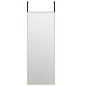 vidaXL Espejo de puerta cristal y aluminio negro 30x80 cm