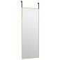 vidaXL Espejo de puerta cristal y aluminio negro 30x80 cm