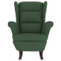 vidaXL Silla mecedora patas de madera caucho terciopelo verde oscuro vidaXL Silla mecedora patas de madera caucho terciopelo verde oscuro