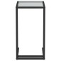vidaXL Mesa auxiliar de ordenador vidrio transparente negro 50x35x65cm vidaXL Mesa auxiliar de ordenador vidrio transparente negro 50x35x65cm
