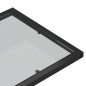 vidaXL Mesa auxiliar de ordenador vidrio transparente negro 50x35x65cm vidaXL Mesa auxiliar de ordenador vidrio transparente negro 50x35x65cm