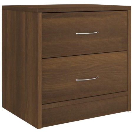 vidaXL Mesita de noche madera contrachapada roble marrón 40x30x40 cm