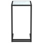 vidaXL Mesita ordenador vidrio transparente blanco mármol 50x35x65cm vidaXL Mesita ordenador vidrio transparente blanco mármol 50x35x65cm