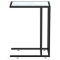 vidaXL Mesita ordenador vidrio transparente blanco mármol 50x35x65cm vidaXL Mesita ordenador vidrio transparente blanco mármol 50x35x65cm