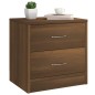 vidaXL Mesita de noche madera contrachapada roble marrón 40x30x40 cm