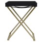 vidaXL Mesa plegable MDF dorado y negro 48x34x61 cm vidaXL Mesa plegable MDF dorado y negro 48x34x61 cm