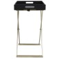 vidaXL Mesa plegable MDF dorado y negro 48x34x61 cm vidaXL Mesa plegable MDF dorado y negro 48x34x61 cm
